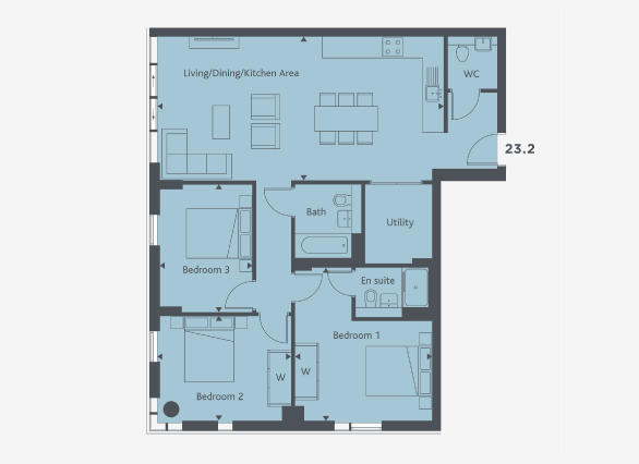 Clarendon 3 Bedroom Apartment Watford