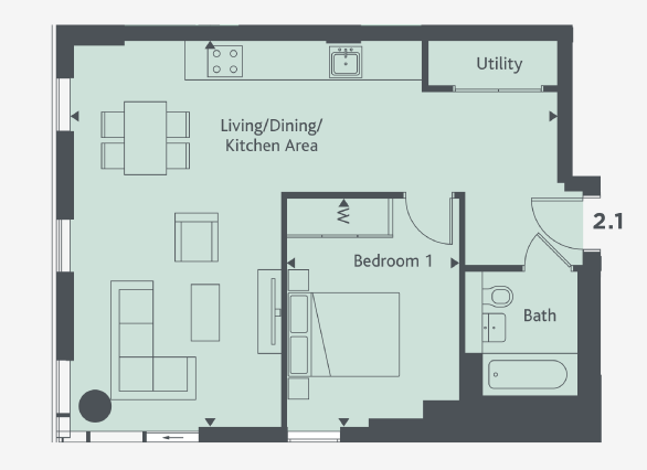 Clarendon 1 Bedroom Apartment Watford