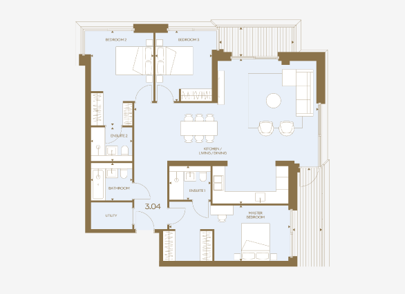 The Haydon 3 Bed Apartment City of London